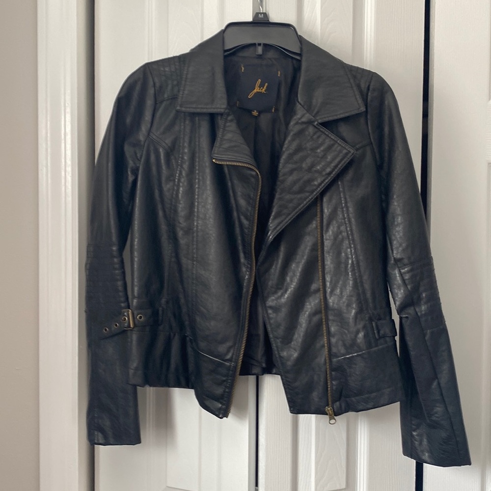 Jack by BB Dakota faux,black leather, moto jacket